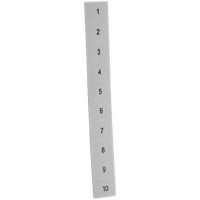 Tira de marcador del bloque de terminales, blanco, impresión negra, 1-10, vertical, serie de ZB/ZBF
