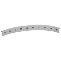 Marcador del bloque de terminales, blanco, impresión negra, 11-20, horizontal, serie de ZB/ZBF