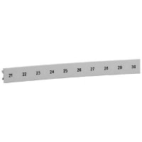 Marcador del bloque de terminales, blanco, impresión negra, 21-30, horizontal, serie de ZB/ZBF