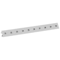 Marcador del bloque de terminales, blanco, impresión negra, 21-30, horizontal, serie de ZB/ZBF