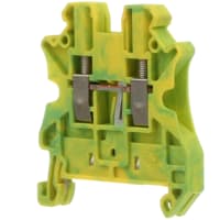 Tornillo Feed-Through 26-12AWG W Verde-Amarillo 5.2m m del carril del estruendo del bloque de terminales