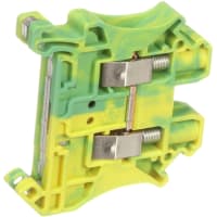 Alimentación del carril del estruendo del conectador del bloque de terminales a través de AWG 8.2 milímetros Verde-Amarillos W del tornillo 24-8