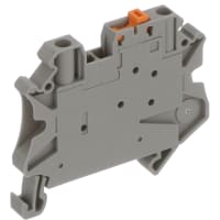 PA gris 20A (Nom) del tornillo 1 2 26-10AWG del carril del estruendo del conectador del bloque de terminales 500V (Nom)