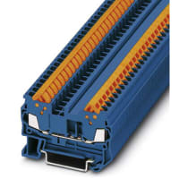 Conn Term Blk DIN Rail Feed Through Quick Conn 2 24-16 AWG Blue 5.2 milímetros W