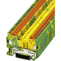 Serie del conductor 24-16AWG QUICKON-QT del carril 2 del estruendo del bloque de terminales de QTC1.5-PE