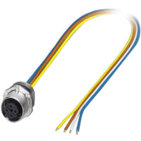 Artesone la alimentación con M12, (posición de 4) D cifrada con el alambre del litz de los 0.5m (puede ser colocado)