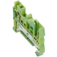 Las conec llaman el carril del estruendo del negro SpringCage de tierra/28-12AWG enchufable 5.2mmW Grn-Yel