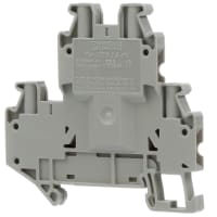 Conn Term Blk DIN Rail Dbl Level Screw 26-12 AWG Gray 5.2 milímetros W UT Series