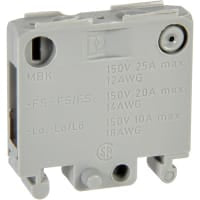 Alimentación del conectador del bloque de terminales a través del tornillo 2 . 2-2.5 sq.mm 24-14 AWG 5.2 milímetros de gris de W