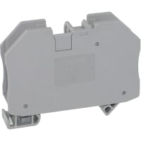 Terminal Block Connector DIN Rail Feed Through Bolt Conn 2 26-10 AWG Gray 16.3 milímetros W