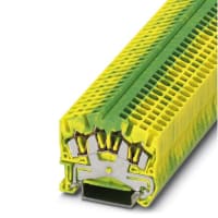 Conec, negro del término, alimentación a través, jaula del resorte, 4: 28-12 AWG, Verde-Amarillo, 5.2 milímetros, ST