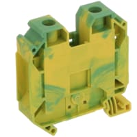 Las conec llaman el carril del estruendo del negro el AWG de tierra del tornillo 16-2 serie Verde-Amarilla de 16 milímetros W UT