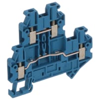 Alimentación del carril del estruendo del conectador del bloque de terminales a través del azul 5.2 milímetro W del AWG del tornillo 26-12