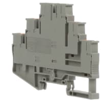 Llame el carril del estruendo del bloque de niveles múltiples Empujan-InConn gris del AWG de 26-12 serie de 5.2 milímetros W pinta