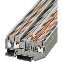 Las conec, negro del término, carril del estruendo, desconexión, prueba, Empujan-InConn, 26-12AWG, gris, 5.2m m W