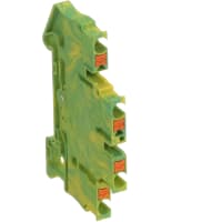 Módulo de la tierra del negro del término de las conec 4 4 0.14-4 sq. milímetro 26-12AWG 5.2m m Verde-Amarillos W