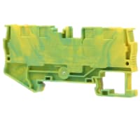 Las conec llaman el carril del estruendo del negro molido Empujar-En AWG 6.2m m Verde-Amarillos W de las conec 24-10