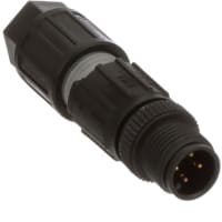 M12 enchufe circular, haber cifrado, posición de 4, IDC, 4A, IP65, IP67, serie de M12 Quickon