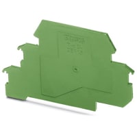 Bloque de terminales que separa la placa, cubierta de extremo terminal de la fila, verde, serie de INTERFAZ