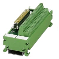 Módulo de interfaz D-secundario, montaje del carril del estruendo, hembra, 9 poste, 125 V ac/dc, 2.5A, 54m m