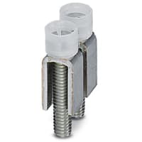 FBI Series de Fixed Bridge Terminal Block 2 Positions Silver