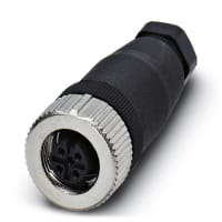 M12 zócalo circular, haber cifrado, posición de 4, tornillo, 4A, IP67, serie de SACC
