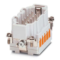 HC SER Contactinsert masculino, 10Way, RatedAt 16A, 400V, para el uso con las conec resistentes del enchufe