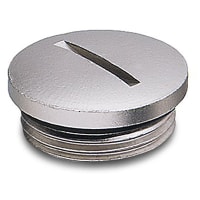 Atornille el enchufe, latón, hilo de rosca níquel-plateado, que conecta Pg16, plata