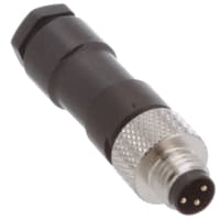 Tornillo de los contactos 3 del varón del tamaño del enchufe 12m m de las conec del montaje del cable de SACC SER poste en IP67