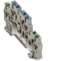 Alimente con el negro de Trm, serie de STTB 2.5, 500V, 22A, término de la jaula del resorte, gris, nivel doble