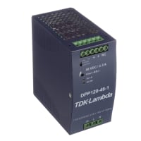 Fuente de alimentación, AC-DC, 48V, 2.5A, 93-132/186-264V adentro, incluido, carril del estruendo, PFC, serie de DPP