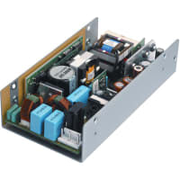 Fuente de alimentación, AC-DC, 12V, 25A, 90-264V adentro, marco abierto, Pnl Mnt, médico, serie de EFE300M