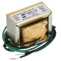 Transformador, rectificador de la baja tensión, chasis, Pri: 115VAC, Sec: 14VAC, Sec: 2A