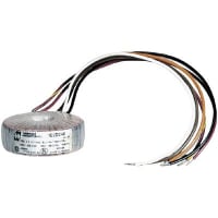 Transformador, energía, Toroidal, 1, Freq 50/60Hz, Pri 117/234VAC, Sec 6/12VAC