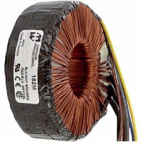 Transformador, energía, Toroidal, 1, Freq 50/60Hz, Pri 117/234VAC, Sec 22/44VAC