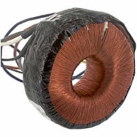 Transformador, energía, Toroidal, 1, Freq 50/60Hz, Pri 117/234VAC, Sec 18/36VAC