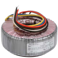 Transformador, aislamiento, Toroidal, 1, Freq 50/60Hz, Pri 117/234VAC, Leadwires