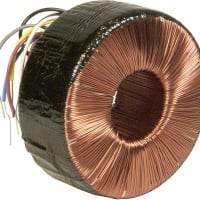 Transformador, energía, Toroidal, 1, Freq 50/60Hz, Pri 117/234VAC, Sec 6/12VAC