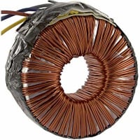 Transformador, energía, Toroidal, 1, Freq 50/60Hz, Pri 117/234VAC, Sec 18/36VAC