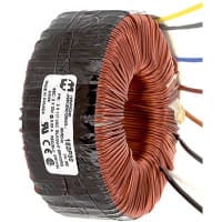 Transformador, energía, Toroidal, 1, Freq 50/60Hz, Pri 117/234VAC, Sec 30/60VAC