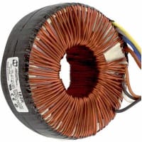 Transformador, aislamiento, Toroidal, 1, Freq 50/60Hz, Pri 117/234VAC, Sec 8.5/4.3A