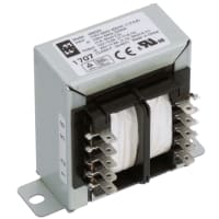 Transformador, energía, 43VA, chasis, Pri: 115/230VAC, Sec: Ser 24VCT, 12V normal, dual