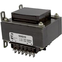 Transformador, energía, bobina, 1, Freq 50/60Hz, Pri 115/230VAC, Sec 5/10VAC, 5lbs.