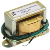 Transformador, rectificador de la baja tensión, chasis, Pri: 115VAC, Sec: 24VCT, Sec: 2A