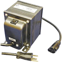 Transformador, automóvil, incluido, 1, Pri 230VAC, Sec 115VAC, Pwr-Rtg 500VA, enchufes 1