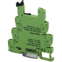 Bloque de terminales del PLC, 14m m, estruendo NS 35/7,5, 2 PDTs, 24 VAC/VDC, PLC-BSC
