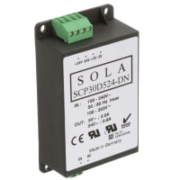 Fuente de alimentación de AC-DC, 5V@3A, 24V@0.6A, 85-264V, encapsulado, carril del estruendo, serie de SCP