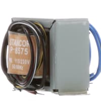 Transformador, energía, bobina, 1, Freq 50/60Hz, Pri 115/230VAC, Sec 24 (CT) VAC