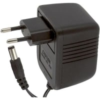 Fuente de alimentación, AC-DC, 12V, 0.3A, 230V adentro, incluido, enchufe de pared, externo, 3.6W, serie de STAF
