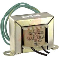 Transformador, energía, bobina, 1, Freq 60Hz, Pri 115VAC, Sec 25 (CT) VAC, Sec 10A